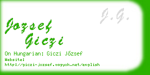 jozsef giczi business card
