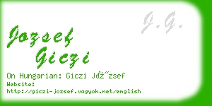 jozsef giczi business card